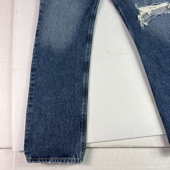 AGOLDE Jeans Women's 25x28* 90s Pinch High Rise Straight Ankle Blue Denim Tag 24 - Picture 6 of 16